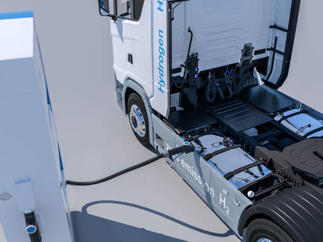 Ver un vehículo de hidrógeno de nueva generación